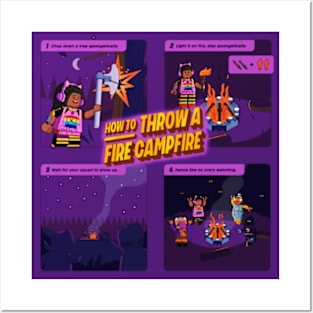 Lego Fortnite HOW TO THROW A FIRE CAMPFIRE! Posters and Art